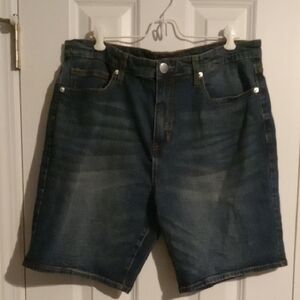 Fashion Nova Dark Blue Jean Shorts